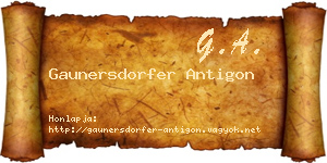 Gaunersdorfer Antigon névjegykártya
